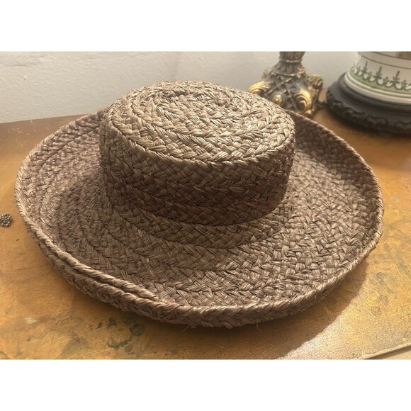 Helen Kaminski Australia Raffia Straw Sun Hat Womens One Size Classic Brown
